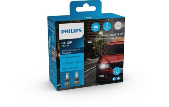 Philips Ultinon Pro6000 HL H4 LED 11342U60SX2