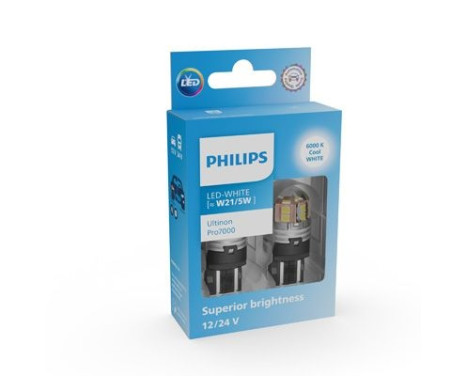 Philips W21/5W Ultinon PRO7000 - White 6000K - 12/24V