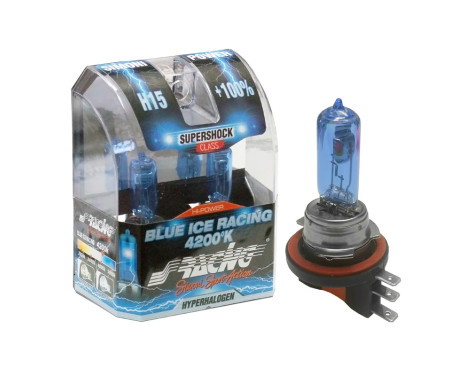 Simoni Racing Halogen Lamps 'Blue Ice Racing' H15 (4200K) 12V / 55-15W, set of 2 ECE-R37, Image 2