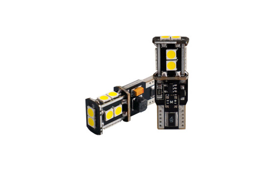 Simoni Racing T10 10-LED Lamps 'Canbus No-Polarity' - High Brightness Superwhite - Set of 2 pieces