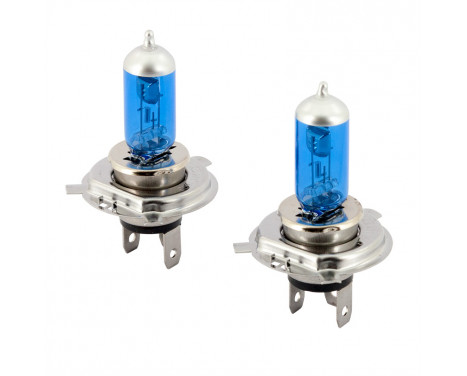 SuperWhite Blue H4 60-55W / 12V / 4000K Halogen Lamps, set of 2 pieces (E13)