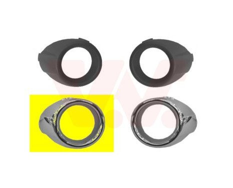 Fog light ring right Chrome 1807596 Van Wezel, Image 2