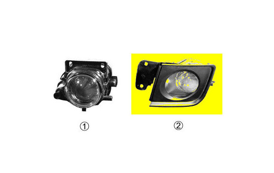 Left fog lamp from year of manufacture 10th month 1999 to 7th month 2001 (not for V8) 0316995 Van Wezel, Image 3