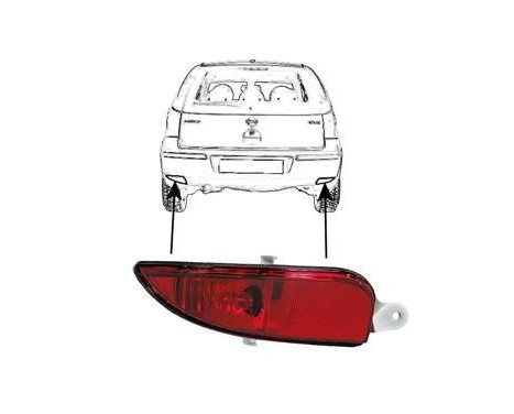 Left rear fog light from 2004 onwards 3779937 Van Wezel, Image 2