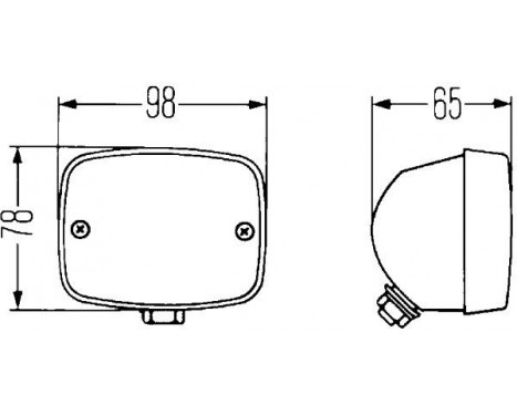 Rear fog light 12V surface-mounted, black housing 2NE 003 030-167 Hella