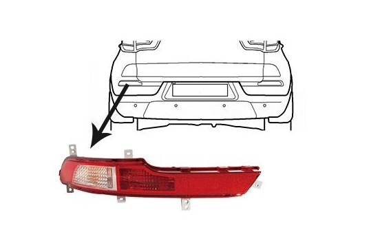 Rear fog light left 8383929 Van Wezel