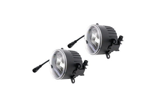 Set of semi-universal LED fog lamps + DRL 'U-Shape' daytime running lights - Diameter 90mm - ECE-R19/R87 E DL UNF08 AutoStyle, Image 4