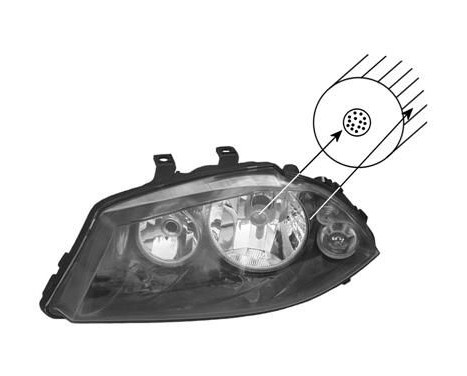 Headlight left with indicator 2 X H7 4917963 Van Wezel, Image 3