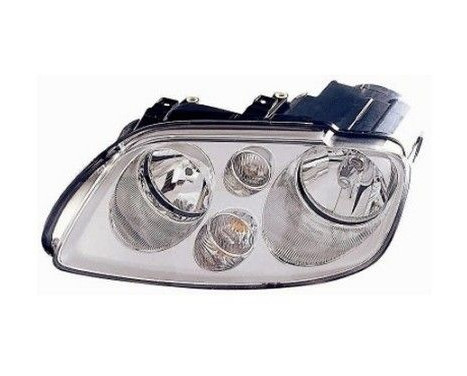 Headlight left with indicator 2 X H7 Chrome without moth. 5856965 Van Wezel, Image 2
