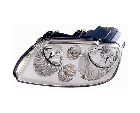 Headlight left with indicator 2 X H7 Chrome without moth. 5856965 Van Wezel