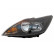 Headlight left with indicator BLACK/BLACK H1+H7 +Mot.Elinks 1866965 Van Wezel