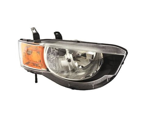 Headlight on the right with indicator H4 including actuator 3236962 Van Wezel