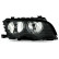 Headlight right BLACK until 8/'02 including actuator 0646966 Van Wezel