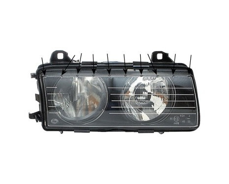 Headlight right From 9/'94+ NOT COMPACT H7+H7 0640966 Van Wezel, Image 2