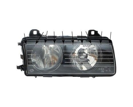 Headlight right From 9/'94+ NOT COMPACT H7+H7 0640966 Van Wezel, Image 3
