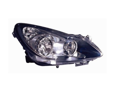 Headlight right with indicator H7+H1 Sport (BLACK) 3750964 Van Wezel