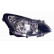 Headlight right with indicator H7+H1 Sport (BLACK) 3750964 Van Wezel, Thumbnail 2