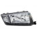 Headlight right with indicator H7 + H3 BLACK 7625964 Van Wezel