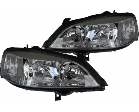 Headlight set suitable for Opel Astra G Chrome 20-5488-08-2 + 20-5487-08-2 TYC