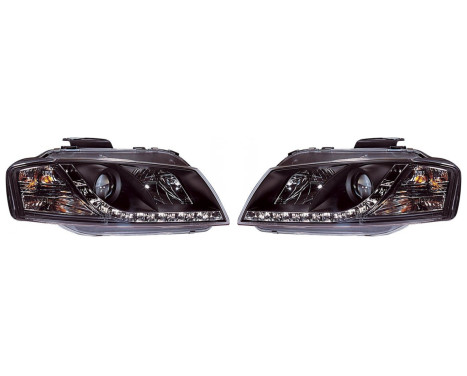 Set headlights DRL-Look suitable for Audi A3 8P 2003-2008 - Black