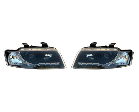 Set headlights DRL-Look suitable for Audi A4 8E/B6 2001-2004 - Black
