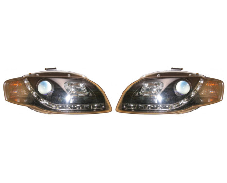 Set headlights DRL-Look suitable for Audi A4 B7 2005-2008 - Black