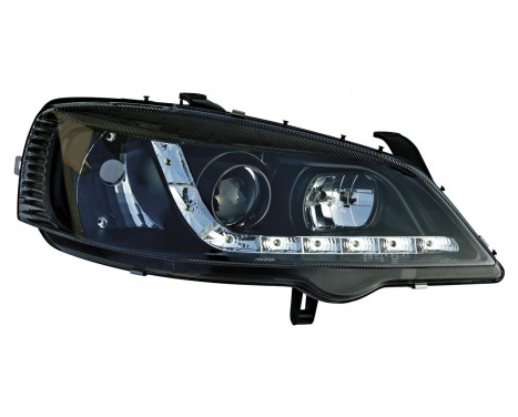 Set headlights DRL-Look suitable for Opel Astra G 1998-2003 - Black, Image 2
