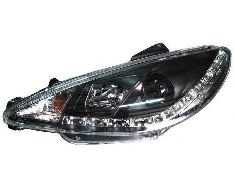 Set headlights DRL-Look suitable for Peugeot 206 1998- incl. GTi - Black, Image 2