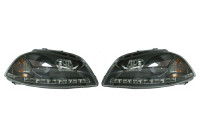 Set headlights DRL-Look suitable for Seat Ibiza/Cordoba 6L 2002-2008 - Black