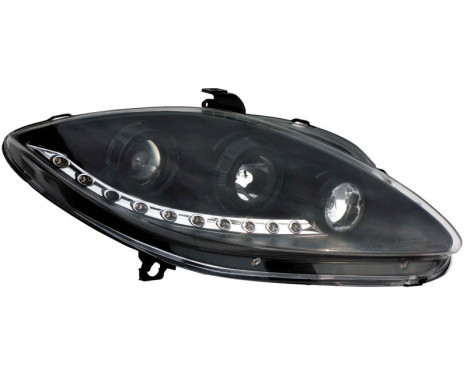 Set headlights DRL-Look suitable for Seat Leon/Altea/Toledo 2005-2009 - Black, Image 2