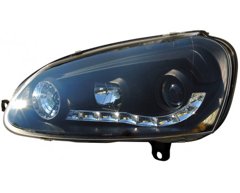 Set headlights DRL-Look suitable for Volkswagen Golf V 2003-2008 - Black, Image 2