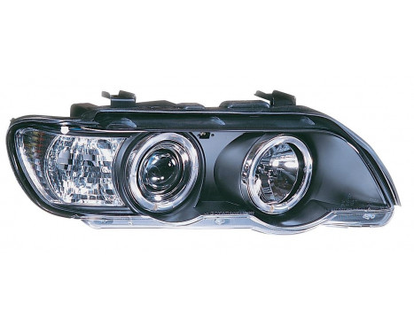 Set headlights suitable for BMW X5 E53 2000-2004 - Black - incl. Angel-Eyes, Image 2