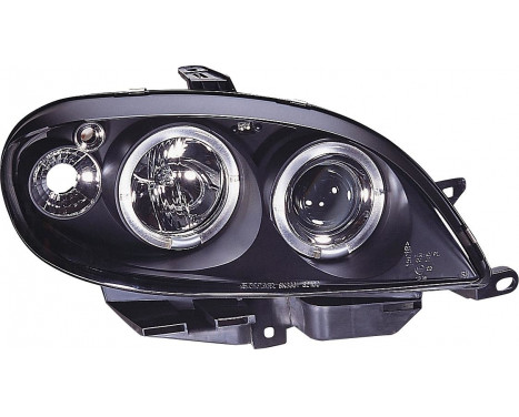 Set headlights suitable for Citroën Saxo 2000-2003 - Black - incl. Angel-Eyes, Image 2