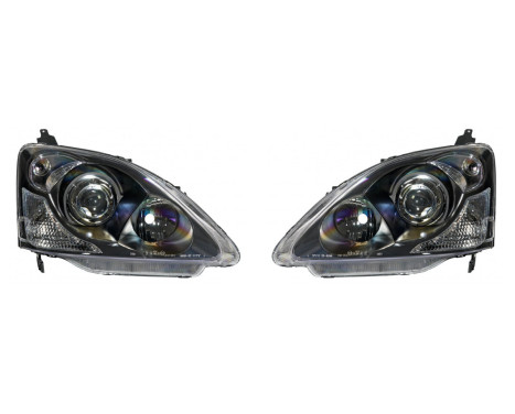 Set headlights suitable for Honda Civic HB 2001-2005 - Black