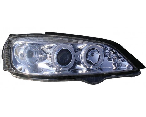 Set headlights suitable for Opel Astra G 1998-2003 - Chrome - incl. Angel-Eyes - Type 2, Image 2