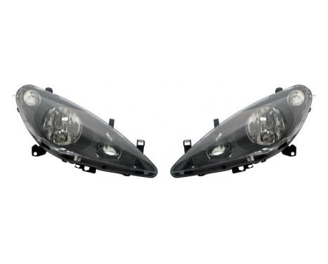 Set headlights suitable for Peugeot 307 2001-2005 - Black