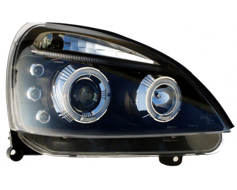 Set headlights suitable for Renault Clio II Facelift 2001-2005 - Black - incl. Angel-Eyes, Image 2