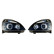 Set headlights suitable for Renault Clio II Facelift 2001-2005 - Black - incl. Angel-Eyes