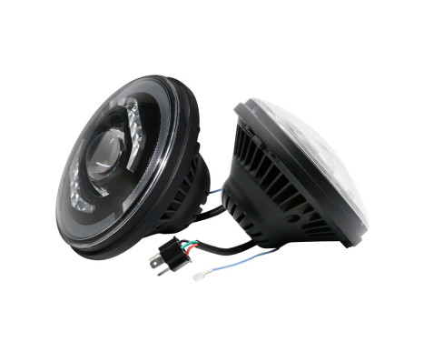 Set LED Headlights - suitable for Land Rover 90/110 & Defender - Black, Image 2