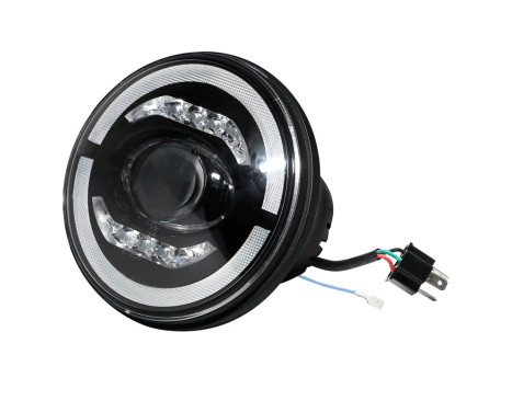 Set LED Headlights - suitable for Land Rover 90/110 & Defender - Black, Image 4