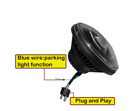 Set LED Headlights - suitable for Land Rover 90/110 & Defender - Black, Image 10