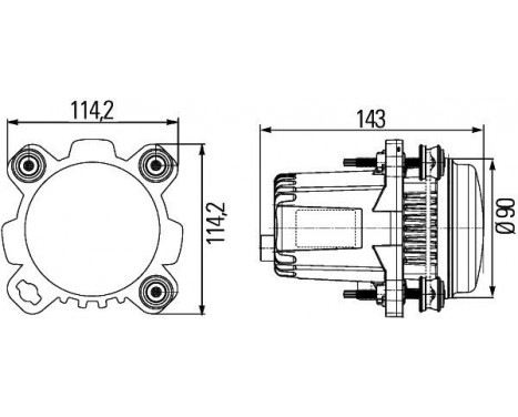 Headlight.diml./DRL/pos.Ø90mm LED 9-33V,FEP 1BL 012 488-021 Hella, Image 3