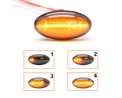 Set LED Side Indicator Lights suitable for Toyota Aygo 2005-2014 & 2014- / Proace 2013- - Smoke Gray - inc, Image 7
