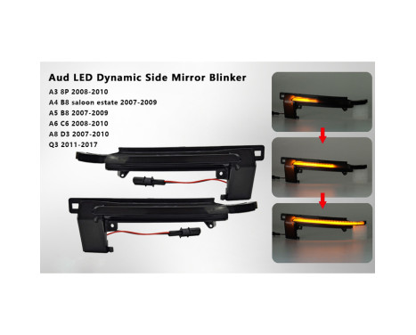 Set LED Side Mirror Indicators - Audi Miscellaneous - Smoke - incl. Dynamic Running Light, Image 9
