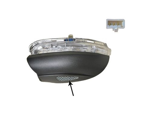 Side indicator light for outside mirror left With bottom light 5863917 Van Wezel, Image 2