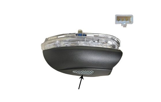 Side indicator light for outside mirror right With bottom light 5863918 Van Wezel, Image 2