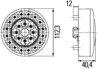 Rear light 2SD 009 362-201 Hella