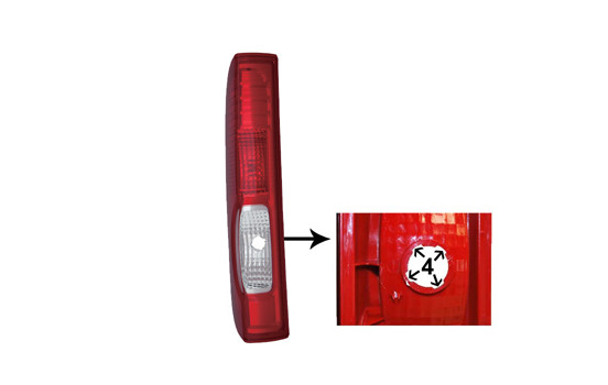 Rear light left 4395931 Van Wezel