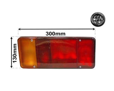 Rear light left from year 2000 Chassis-Cab 2813925 Van Wezel, Image 3