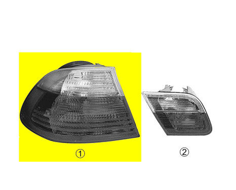 Rear light left outer COUPE INDICATOR WHITE (not for Cabrio) 0647935 Van Wezel, Image 2